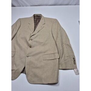 Majer Blazer Mens 48R Beige Silk Wool Sport Coat 3 Button NWT Portugal Jacket